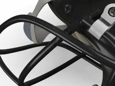  Vintage Gridiron Football Helmet with White Stripe Black 