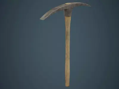 Pickaxe 1B Low-poly 3D model