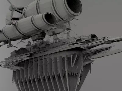 Cathedral Airship 2 3D model 3D model