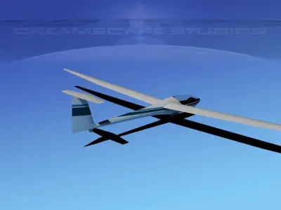 Glaser Dirks DG-200 17 Mtr Sailplane V06 3D model