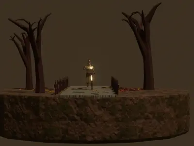 Low Poly Character Armory 3D model Free low-poly 3D model