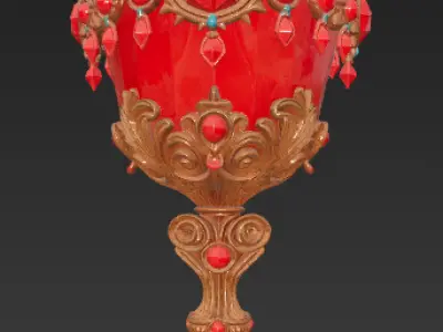 Red cup 3D model