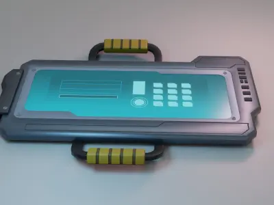 Sci-Fi Tablet - Low Poly - Game Ready - PBR Low-poly 3D model