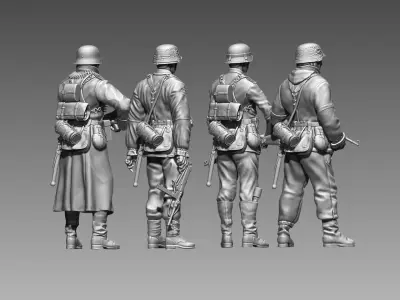 German soldiers 3D print model 2