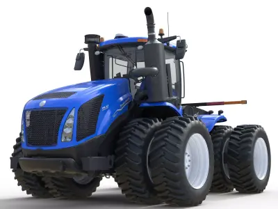 New Holland T9 Tractor Low-poly 3D model