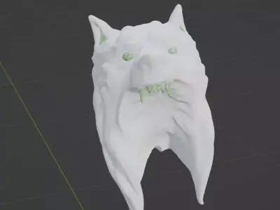 wolf headdress 3D model