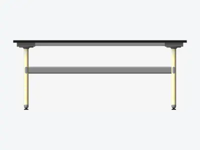 Desk - Timberline - Workstation - Sgl - Side - 1 - Person - Low Low-poly 3D model