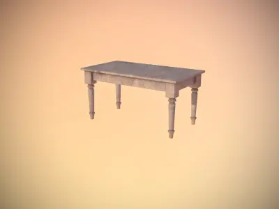 Antique Table low-poly game ready Low-poly 3D model