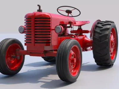 Old Farm Tractor 3D model by YarosLit