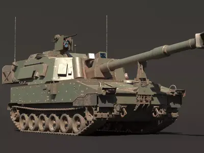 M109A7 Paladin Howitzer Battle Wear 3D model