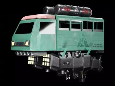 Sci-fi  Spaceships Game Asset Transport Vehicles 3D Model Low-poly 3D model