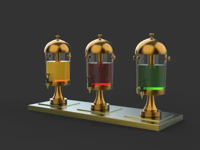 Juice Jar and Juice Dispenser 3D model