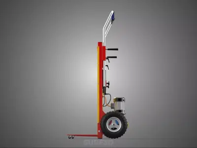 ELECTRIC POWER ASSISTED ENGINE HAND TRUCK STAIR CLIMBING CART 2 3D model