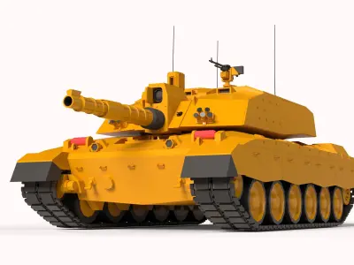 Challenger 2 Low-poly tank  3D model
