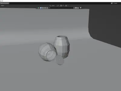 Lowpoly Barrel 3d model Low-poly 3D model