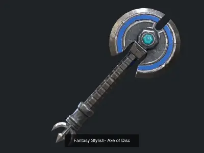 Low poly Fantasy Stylish Axe Bundle 3D Model Pack