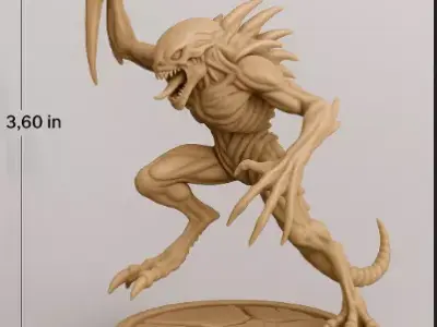 NEEDLE STRIKER Hyper-Agile Alien Assassin STL Pack 3D print model purchase