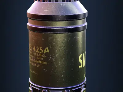 Grenade Low-poly 3D model