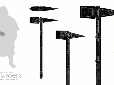 Dwarven Mace - High-Quality PBR 3D Model Low-poly 3D model
