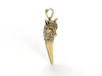 Wolf Pendant 3D print model