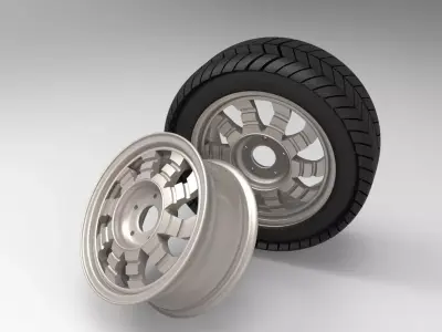 Tires wheel and tire 3D model