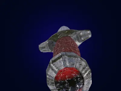 Stylized Dagger PBR Game ready Low-poly 3D model