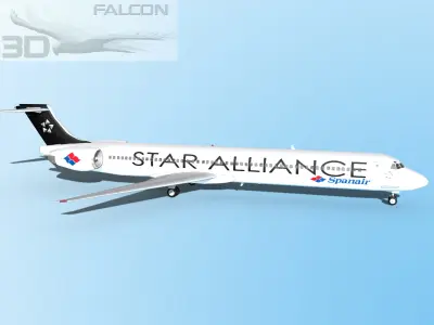 Falcon3D MD-80 Star Alliance 3D model