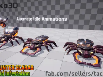 Scarab Giant Beetle Enemy - Unreal Engine FBX Low-poly 3D model