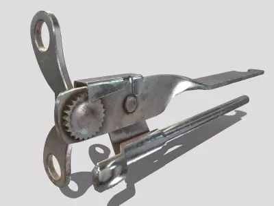 tin opener Low-poly 3D model