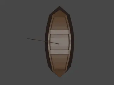 LowPoly Small Boat Free low-poly 3D model