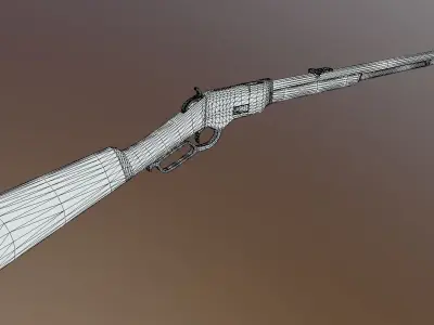 1866 Winchester Low-poly 3D model