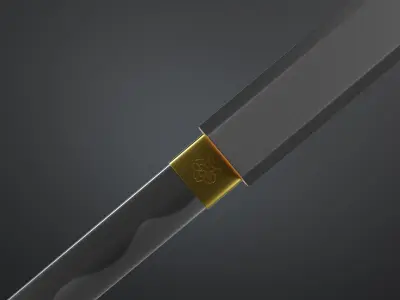 Shirasaya katana blade black edition 3D model