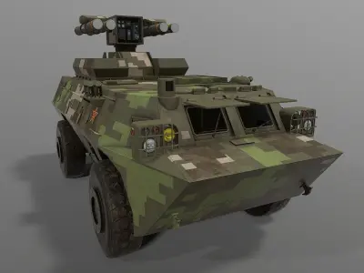 AFT-9 plus missile Low-poly 3D model