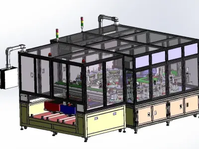  Automatic test production line 3D model