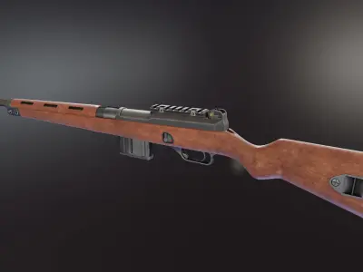 HK SL7 Rifle Low-poly 3D model