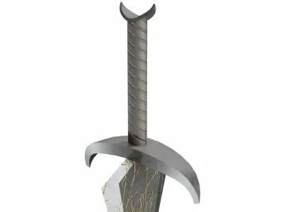 Firesword  Low-poly 3D model