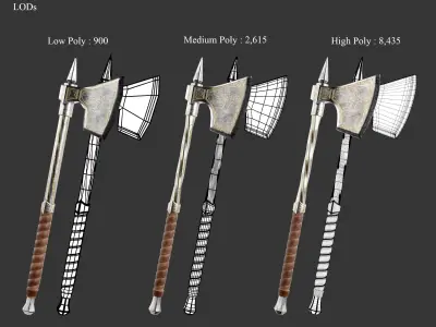Medieval Collection Noble Weapons Set 3D Model Pack