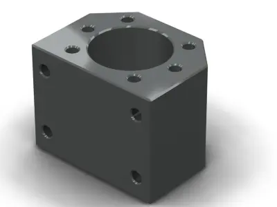 DSG16H metal block with holes 3D model