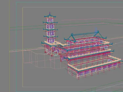 Chinese Style Architecture 3D model 47