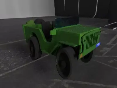 VIHICALE jeep Low-poly 3D model