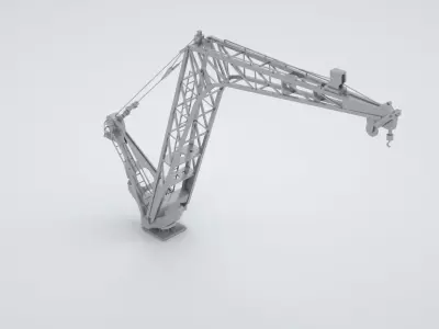 Naval Crane - World War 2 Battleship 3D model