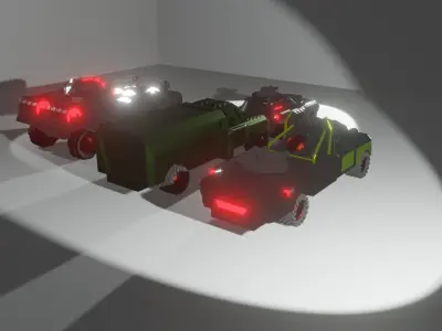 SCIFI Military pack Low-poly 3D model