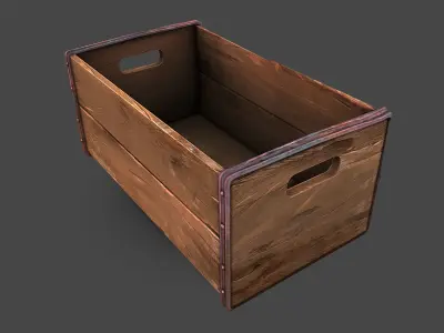 Old Crate  Low-poly 3D model