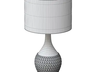 Asher Table Lamp Set with USB 3D model