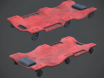 3D Realistic Worn Mechanic Plastic Creeper Low-poly 3D model