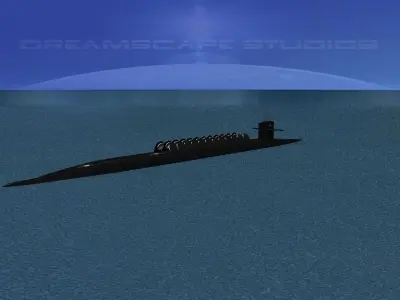 Ohio Class USS Henry M Jackson SSBN-730 3D model