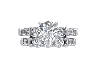 Solitaire Round Stone Ring 3D print model purchase