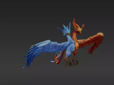 Two-headed Bird by Tripo Free 3D model