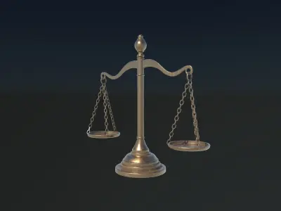 balance scale  3D model