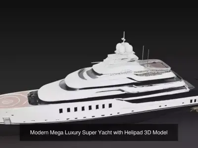 Ultra Luxury Super Yacht Pack - Modern Flybridge - Yachts